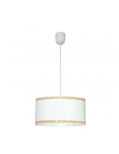 Colgante Cenefa Blanco/naranja 1xe27 Regx35d