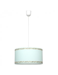 Colgante Cenefa Verde Agua 1xe27 Regx35d