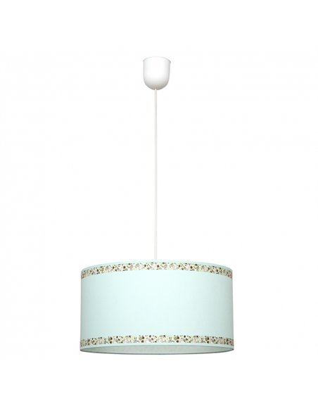 Colgante Cenefa Verde Agua 1xe27 Regx35d