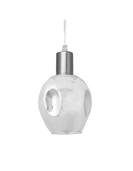 Colgante Meteoro 1xe27 Cromo/fume Regx14 3 Oquedades