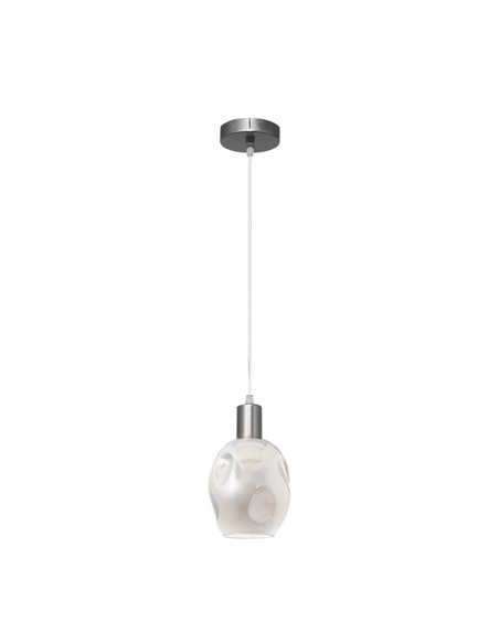 Colgante Meteoro 1xe27 Cromo/fume Regx16 5 Oquedades