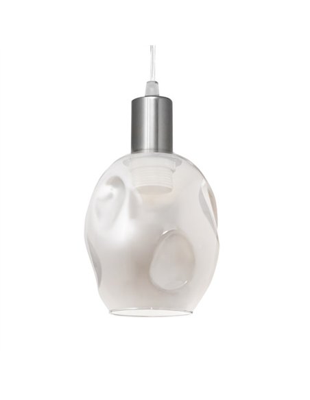 Colgante Meteoro 1xe27 Cromo/fume Regx16 5 Oquedades