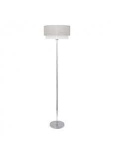 Pie Salon Kenya 1xe27 Gris/blanco 170x40x40 Cm