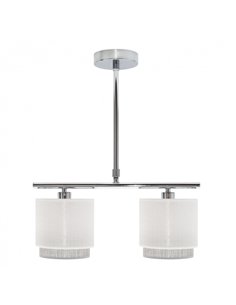 Lampara Kenya 2xe14 Blanca/gris Regx40x14 Cm