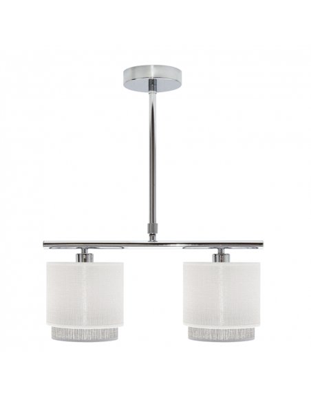 Lampara Kenya 2xe14 Blanca/gris Regx40x14 Cm