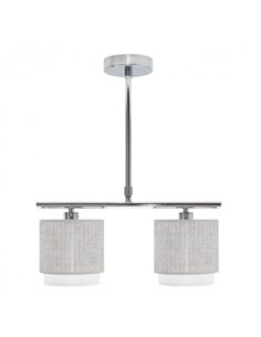 Lampara Kenya 2xe14 Gris/blanca Regx40x14 Cm