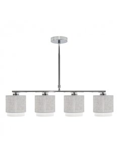 Lampara Kenya 4xe14 Gris/blanca Regx77x14 Cm