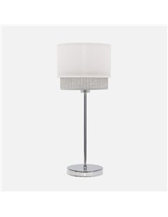 Sobre Mesa Kenya 1xe14 Blanco/gris 45x18x18 Cm 2