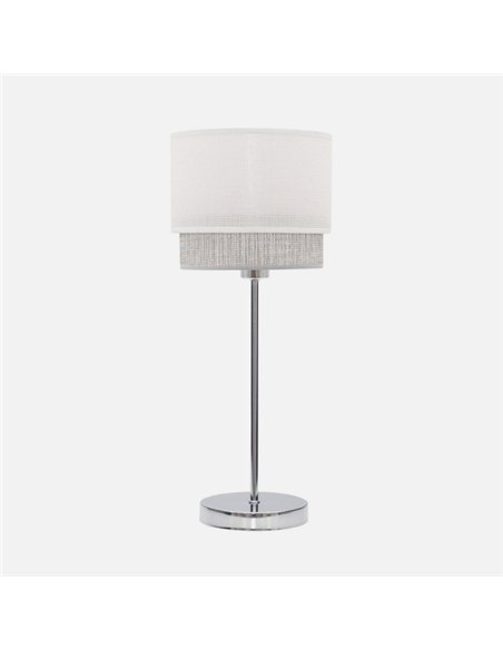 Sobre Mesa Kenya 1xe14 Blanco/gris 45x18x18 Cm