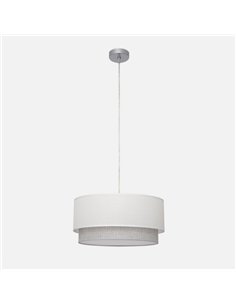 Colgante Kenya 3xe27 Blanco/gris Regx40x40 Cm 2