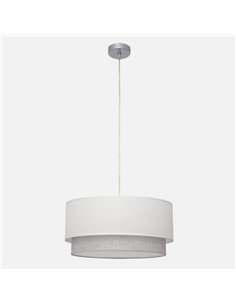 Colgante Kenya 3xe27 Blanco/gris Regx50x50 Cm 2