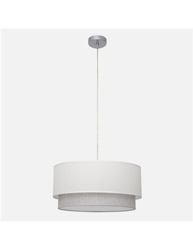 Colgante Kenya 3xe27 Blanco/gris Regx50x50 Cm