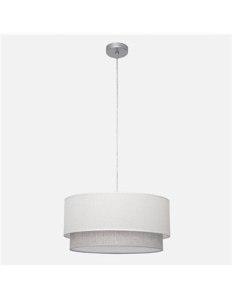 Colgante Kenya 3xe27 Blanco/gris Regx50x50 Cm