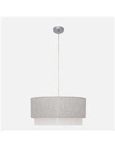 Colgante Kenya 3xe27 Gris/blanco Regx50x50 Cm 2