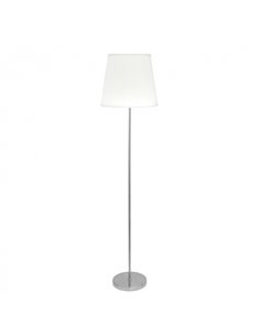 Pie Salon Maldivas 1xe27 Niquel/blanco 175x40x40 Cm