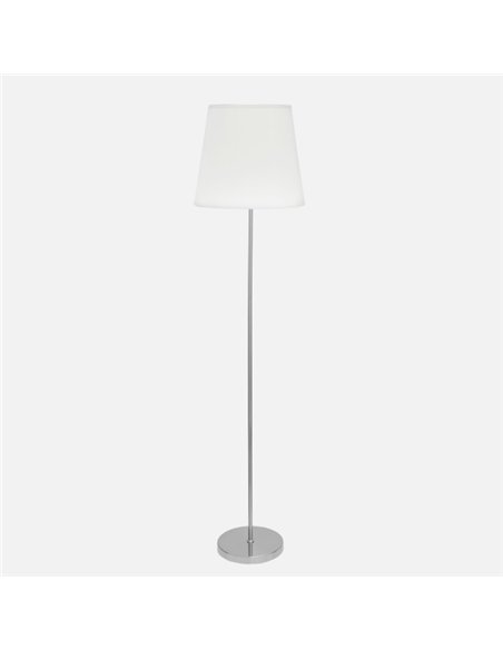 Pie Salon Maldivas 1xe27 Niquel/blanco 175x40x40 Cm