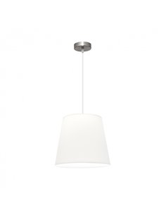 Colgante Maldivas 1xe27 Niquel/blanco Regx35x35 Cm