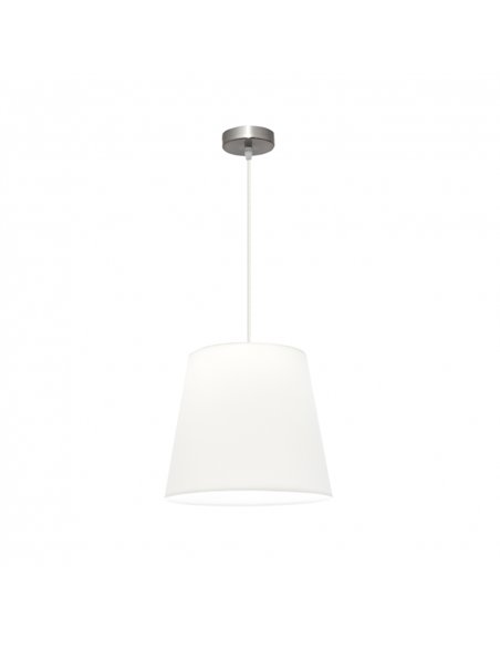 Colgante Maldivas 1xe27 Niquel/blanco Regx35x35 Cm