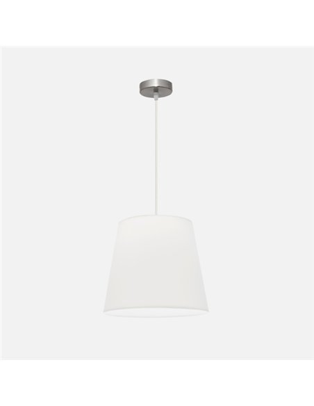 Colgante Maldivas 1xe27 Niquel/blanco Regx35x35 Cm