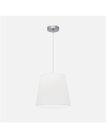 Colgante Maldivas 1xe27 Cromo/blanco Regx35x35 Cm