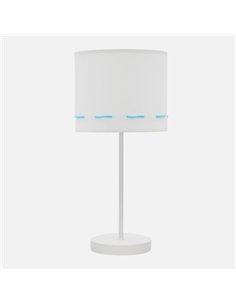 Sobre Mesa Trazos 1xe14 Celeste 42x17x17 Cm 2