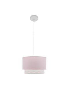 Colgante Trazos 1xe27 Rosa Bebe Regx30x30 Cm