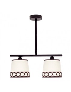 Lampara Dalia 2xe14 Beis/marrón Regx40x16 Cm