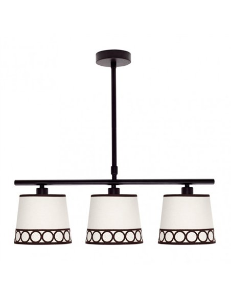 Lampara Dalia 3xe14 Beis/marrón Regx56x16 Cm