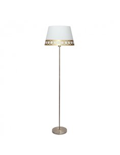 Pie Salón Dalia 1xe27 Blanco/oro 165x40x40 Cm