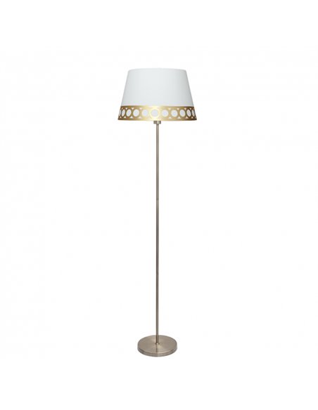 Pie Salón Dalia 1xe27 Blanco/oro 165x40x40 Cm