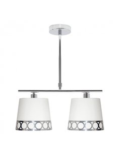 Lampara Dalia 2xe14 Blanco/plata Regx40x16 Cm