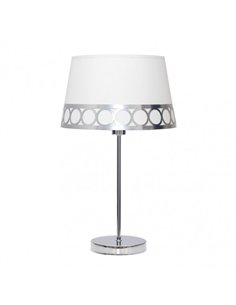 Sobremesa Dalia 1xe14 Blanco/plata 44x25x25 Cm