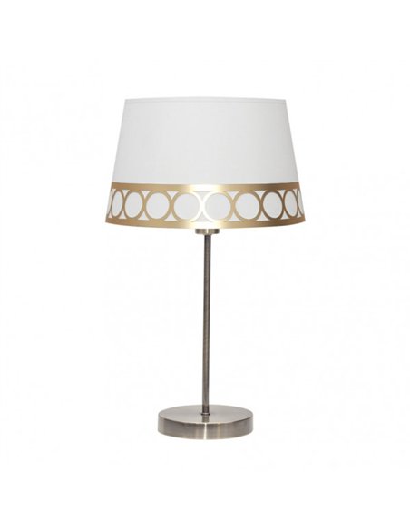 Sobremesa Dalia 1xe14 Blanco/oro 44x25x25 Cm