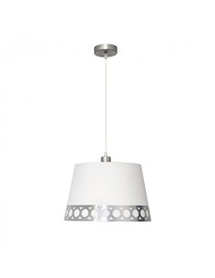 Colgante Dalia 1xe27 Blanco/plata Regx40x40 Cm