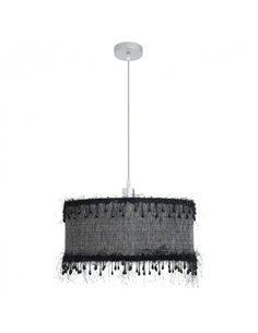 Colgante Hilos 1xe27 Negro Regx40x40 Cm