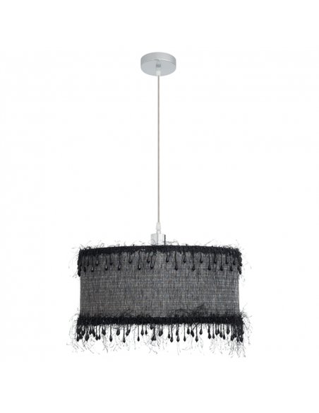 Colgante Hilos 1xe27 Negro Regx40x40 Cm