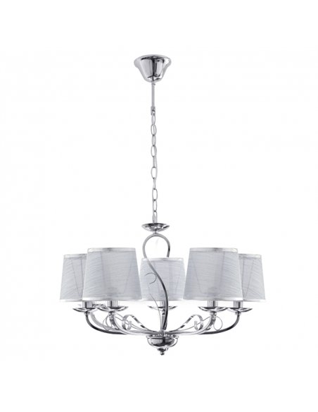 Lampara Sumba 5xe14 Cromo REGx53x53