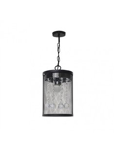 Colgante Davy 1xe27 Negro/cromo Reg.x18d