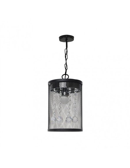 Colgante Davy 1xe27 Negro/cromo Reg.x18d