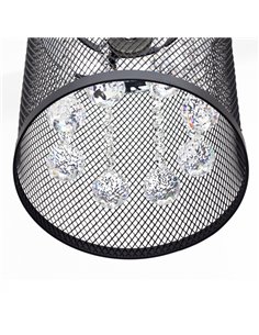 Colgante Davy 1xe27 Negro/cromo Reg.x18d 2