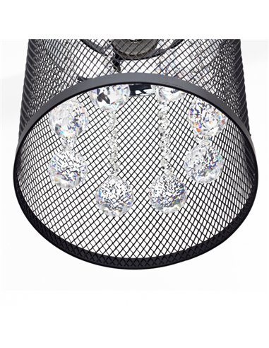 Colgante Davy 1xe27 Negro/cromo Reg.x18d