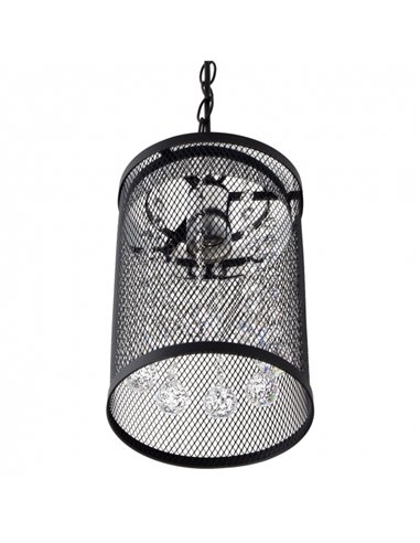 Colgante Davy 1xe27 Negro/cromo Reg.x18d