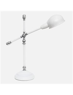 Flexo Lujan 1xe27 Blanco Brillo/cromo 56x18x50 Cm 2