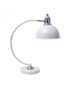 Flexo Lujan 1xe27 Blanco Brillo/cromo 46x15x36 Cm