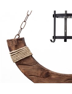 Colgante Rustico Cortijo 1xe27 Marron 2