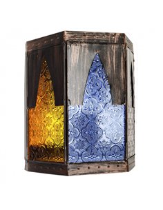 Aplique Artesanal Meknes 1xe27 Marron/colores 21