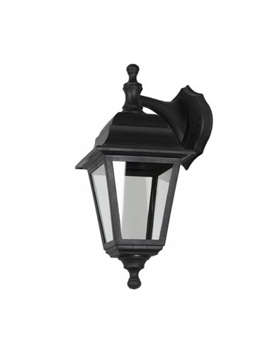 Aplique Exterior Albahaca 1xe27 Negro Ip44 Policarbonato 35x15x19,7 Cm