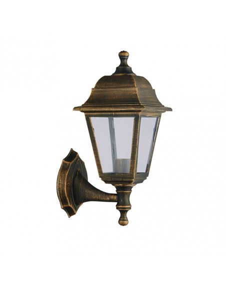 Aplique Exterior Albahaca 1xe27 Oro Viejo Ip44 Policarbonato 35x15x19