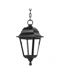 Colgante Exterior Albahaca 1xe27 Negro Ip44 Policarbonato Regx15x15 Cm