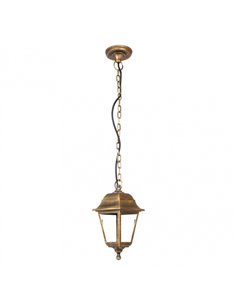 Colgante Exterior Albahaca 1xe27 Oro Viejo Ip44 Policarbonato Regx15x15 Cm